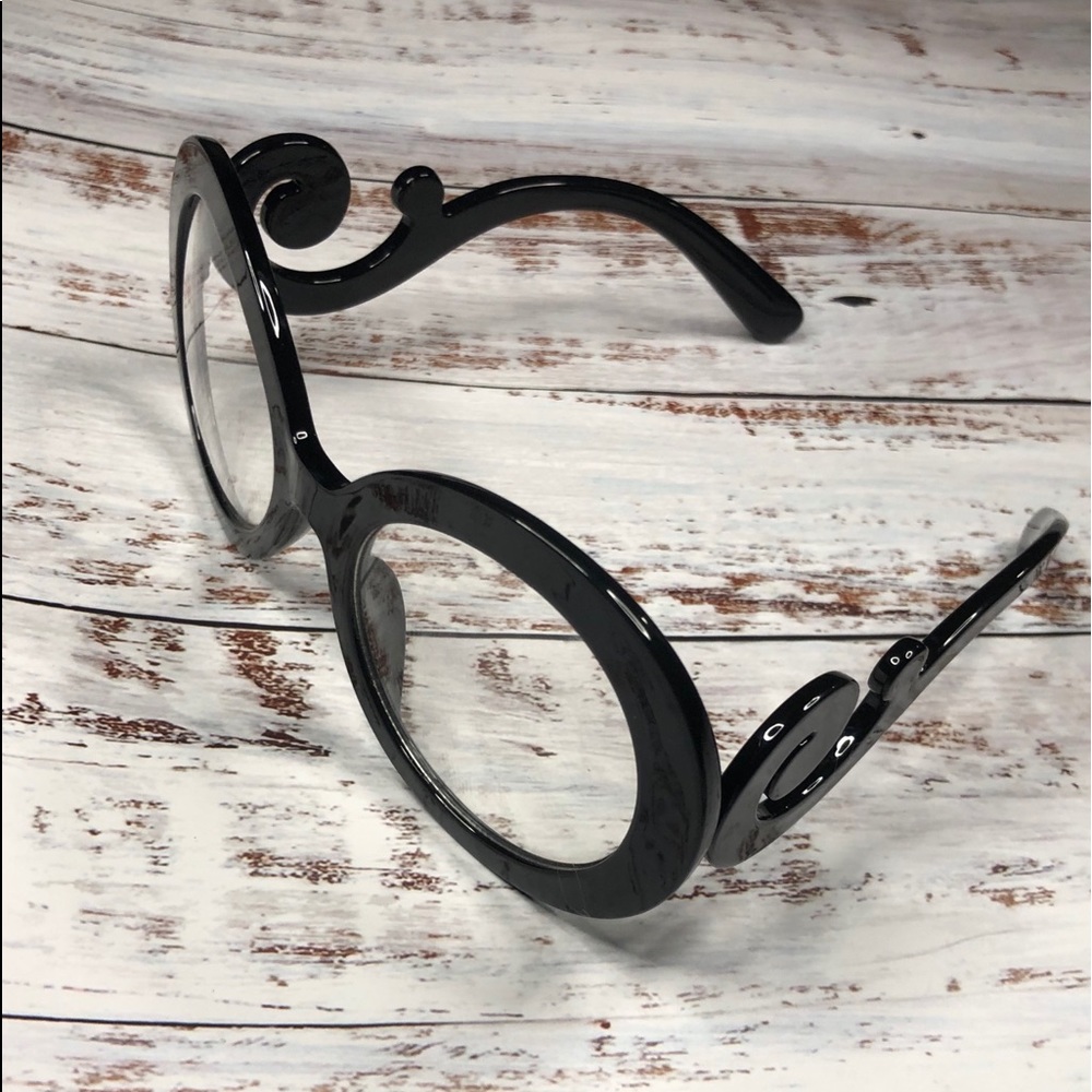 Black Swirl Glasses